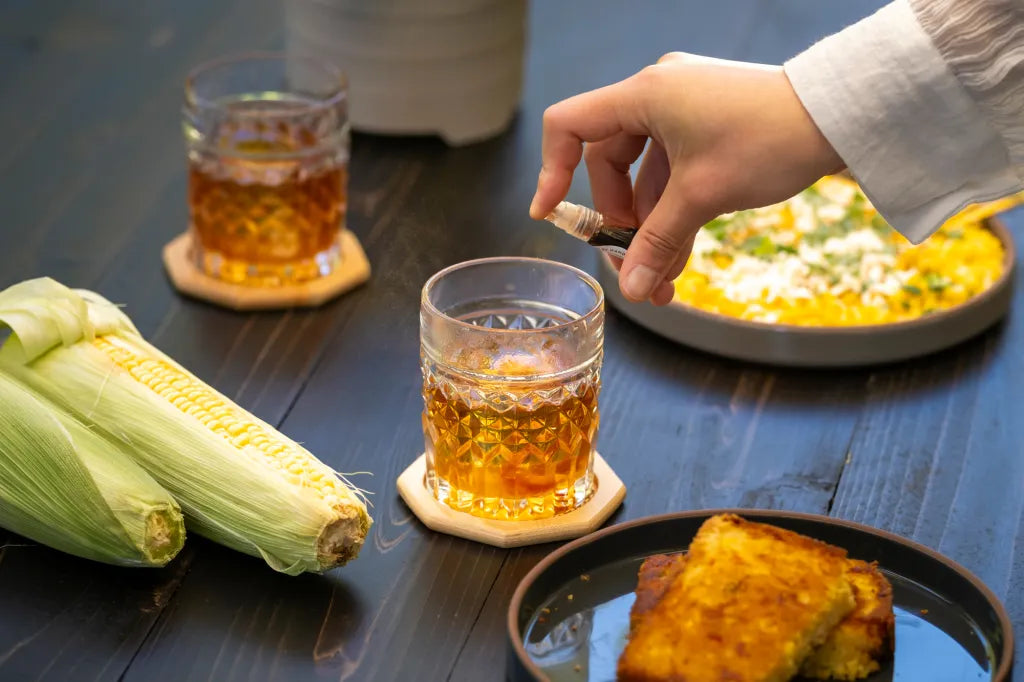 Charred Pepper Honey cocktail syrup bottle